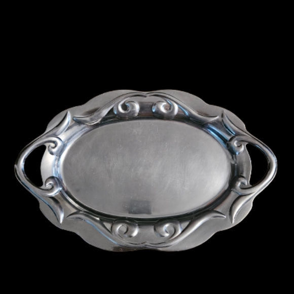 Wilton Armetale Dining Vintage Wilton Armetale Scroll Large Oval